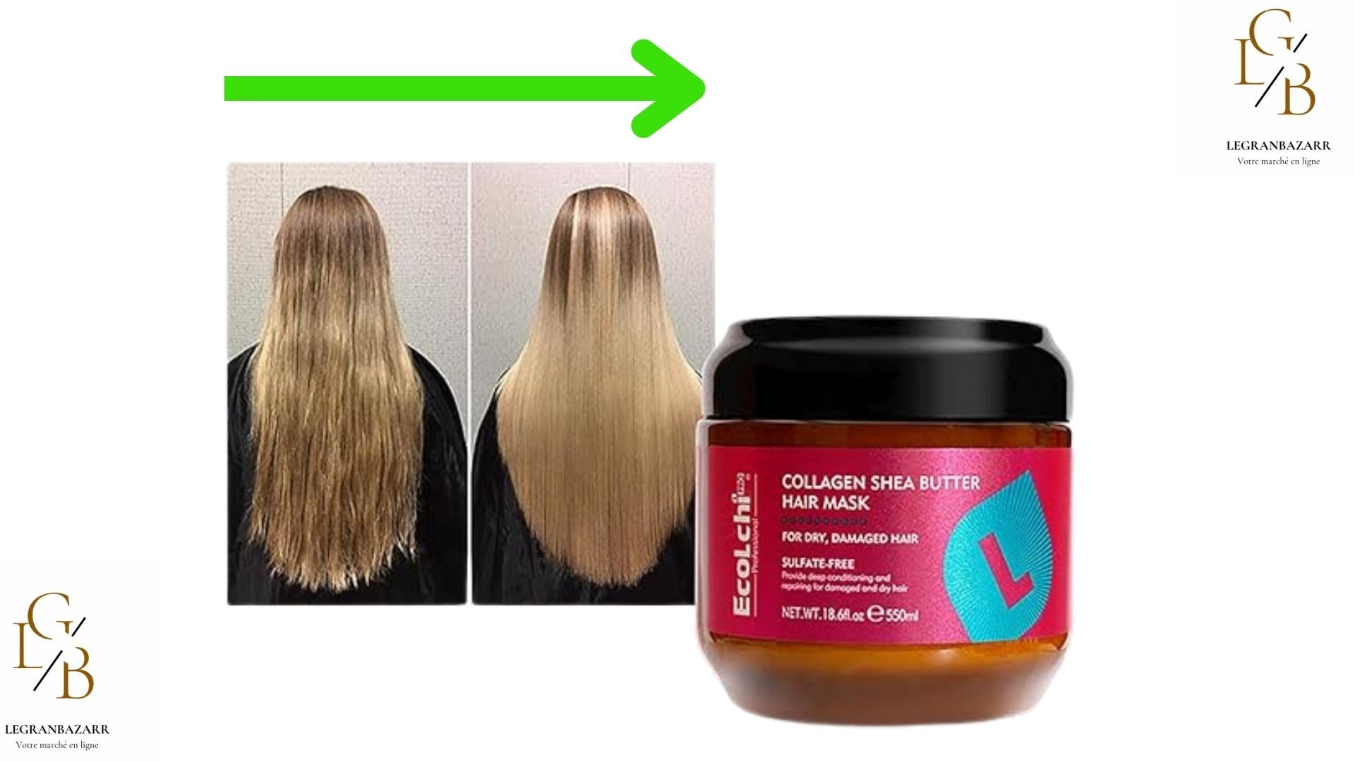 ECOLCHI: Sérum Capillaire au Collagène – Anti-Chute, Hydratation & Brillance