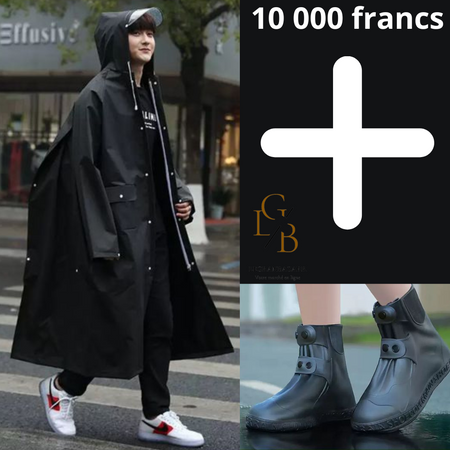 Combo Protection Pluie Premium : Imperméable + Couvre-Chaussures