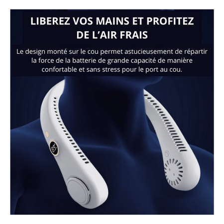 Bravez la Chaleur Africaine en Toute Liberté avec le Ventilateur de Cou Innovant !