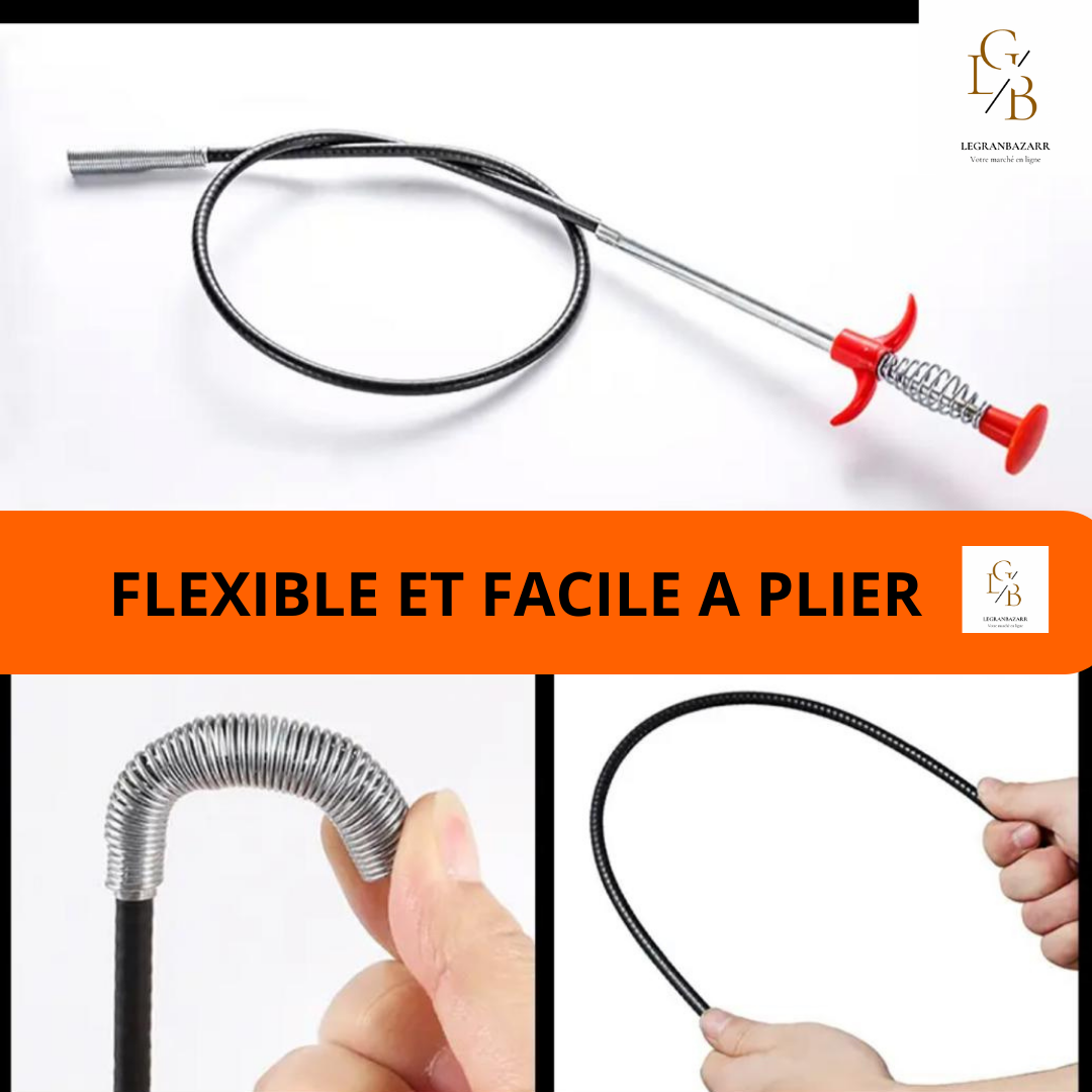 Outil de Dégorgement à Ressort 60 cm - Nettoyez Facilement Vos Canalisations( 2 à 9000)