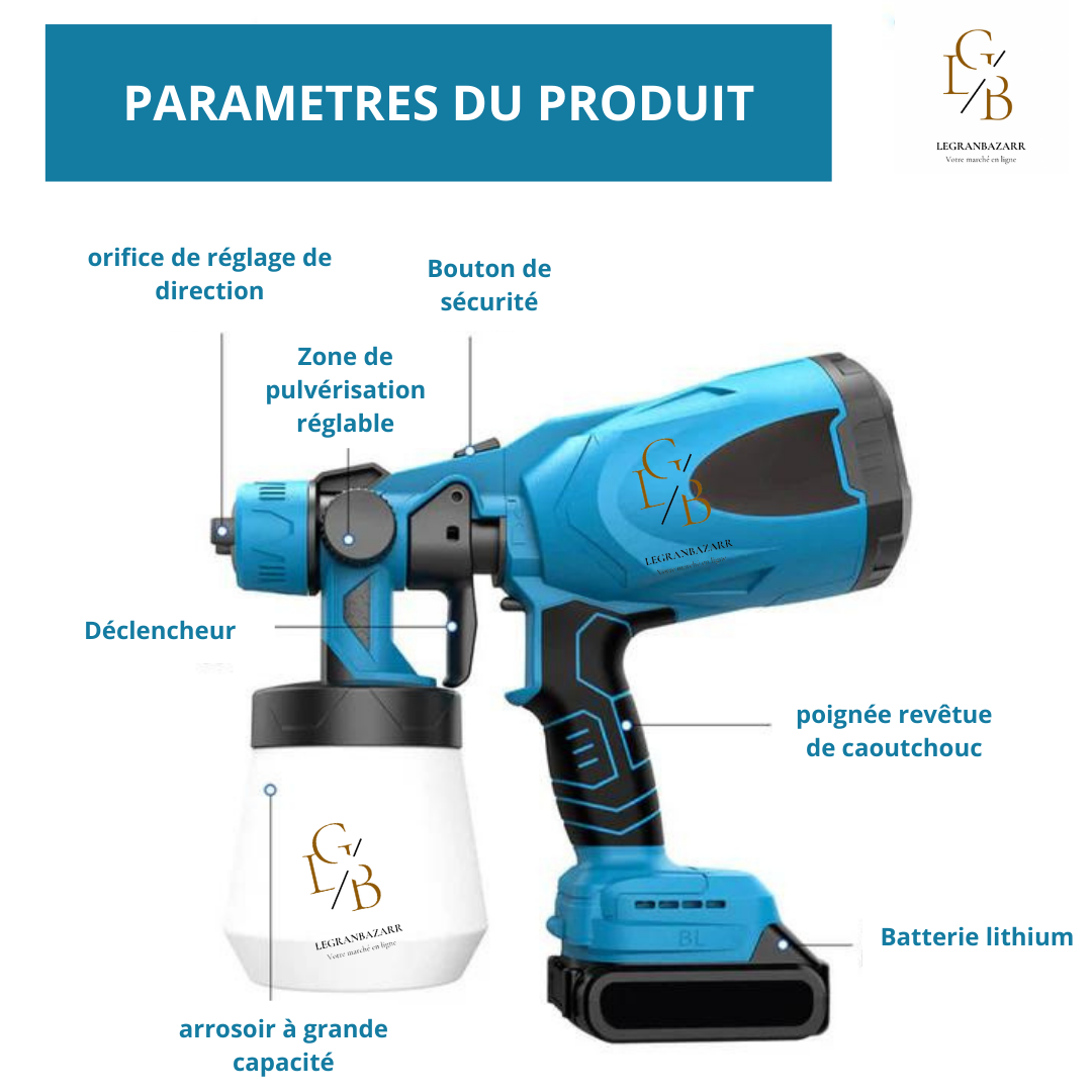 Pistolet Haute Pression Sans Fil – Efficacité et Économie pour Tous !