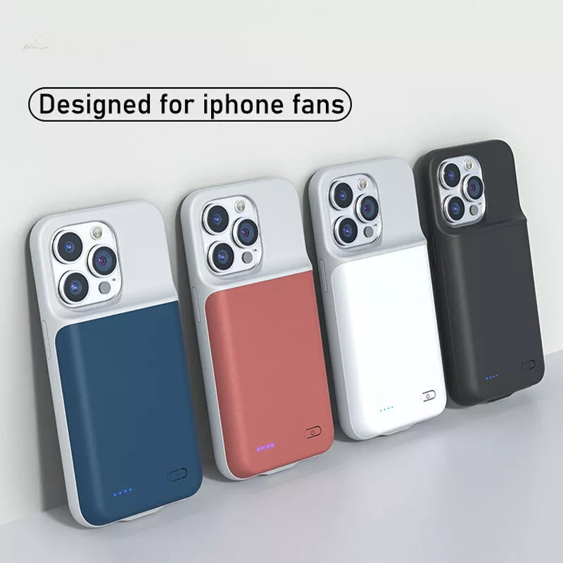 PowerCase™ - Coque Batterie à Recharge Rapide pour iPhone, 5000mAh